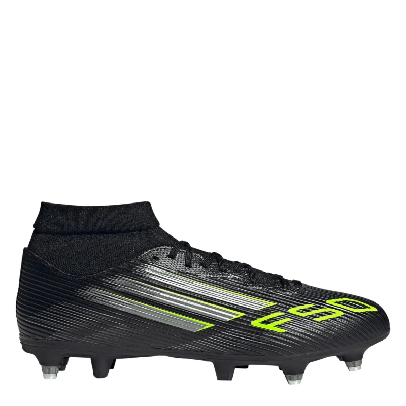 Image of adidas F50 League Adults Mid Soft Ground Football Boots Black/Lemon male 7 (40.7)