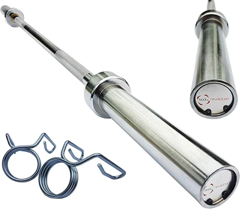 Image of Monstershop Body Revolution Olympic Barbell Bar 7ft in Silver Silver Unisex