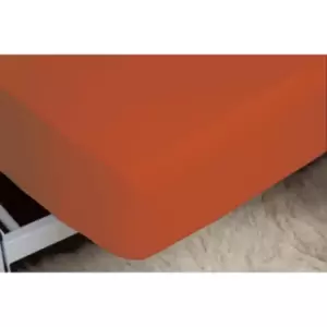 Image of Easy Care Fitted Sheet Double Terracotta