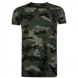 Image of True Religion Camouflage Short Sleeved T Shirt - D Olive 3106