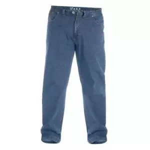 Image of Duke London Mens Kingsize Bailey Elasticated Waist Jeans (48S) (Blue)