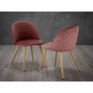 Image of LPD Set Of 2 Venice Dining Chairs Pink