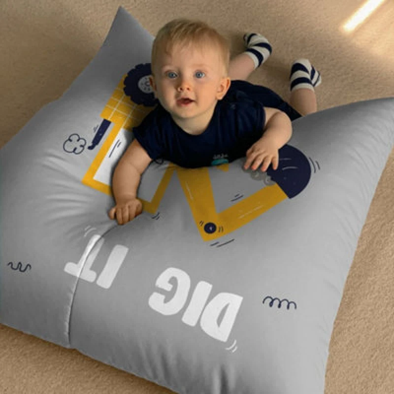 Image of rucomfy Beanbags Rucomfy Indoor Dig-It Bean Bag - Grey Kids Floor Cushion Seat