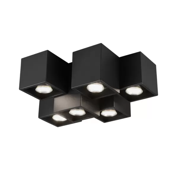 Image of Fernando Modern 6 Light Surface Mounted Downlight Black Matt