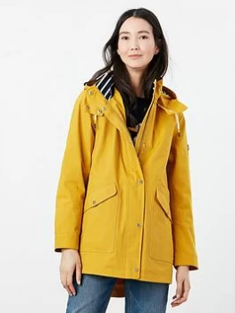 Image of Joules Coast Waterproof Coat - Gold, Size 16, Women