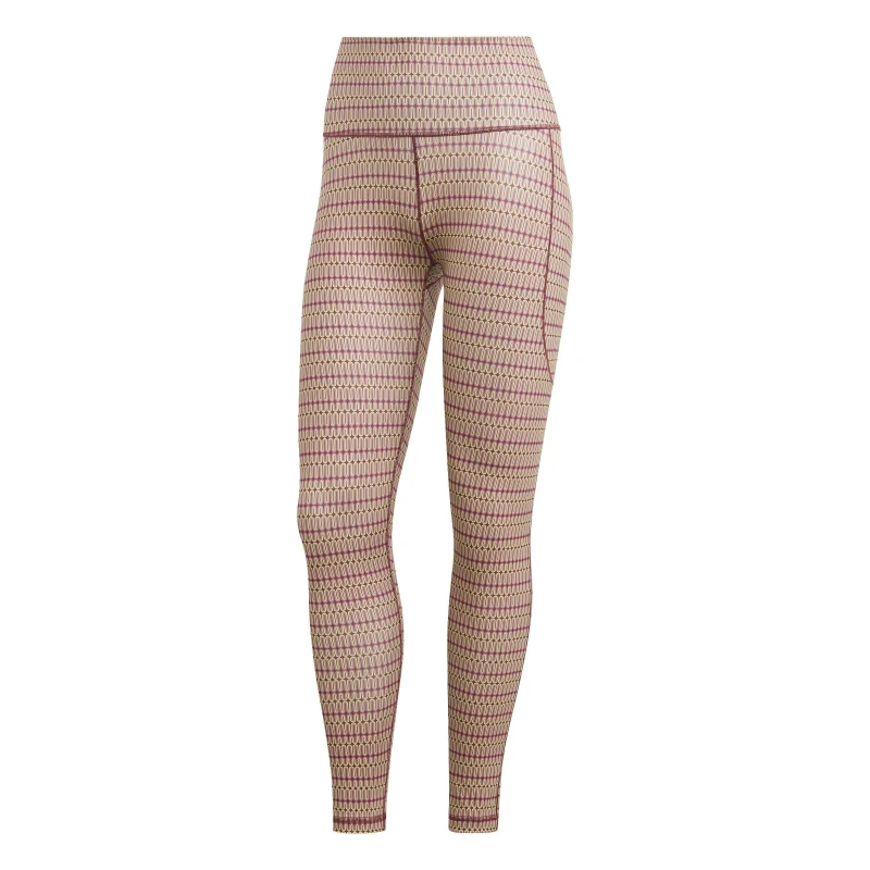 Image of adidas Yoga Studio Seasonal Leggings Womens Red female 10 (S)