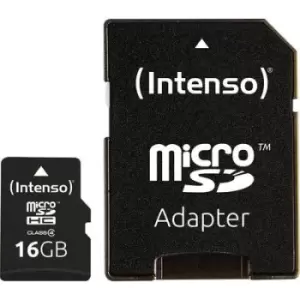 Image of Intenso 16GB Micro SDHC-Card microSDHC card 16GB Class 4 incl. SD adapter