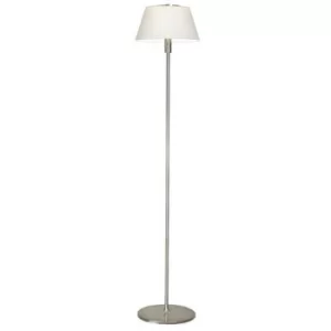 Image of Linea Verdace Brezil Floor Lamp With Tapered Shade Satin Nickel