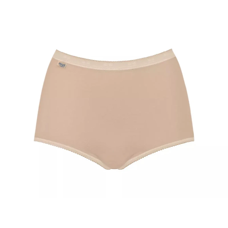 Image of Sloggi Womens Basic+ Maxi 2 Pack Briefs in Nude Size: 14 Nude Female 14