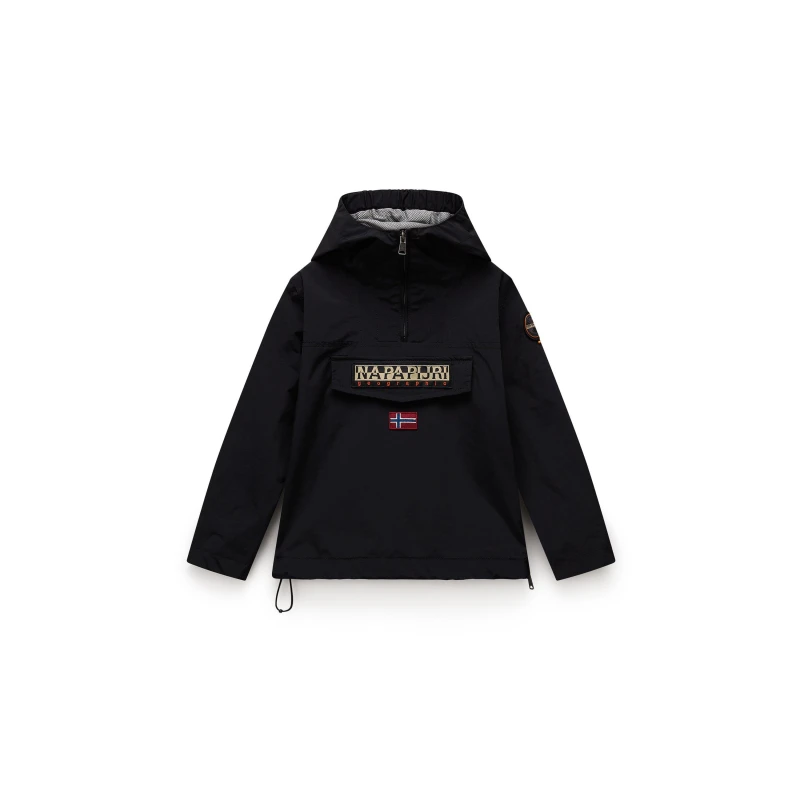 Image of Napapijri Kids Rainforest Stormy Weather Weather-Resistant Rain Anorak Black 041 male 16Y