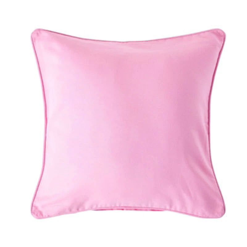 Image of Homescapes Cotton Plain Pink Cushion Cover, 60 X 60 Cm