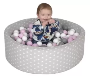 Image of Misioo - Cotton ball Pit Grey/LightPink + 200 balls