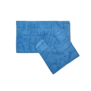 Image of Crossland Grove Emma Barclay Waves 100% Cotton 2 Piece Bathroom Set Cobalt