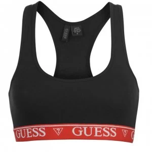 Image of Guess Logo Bralette - Black