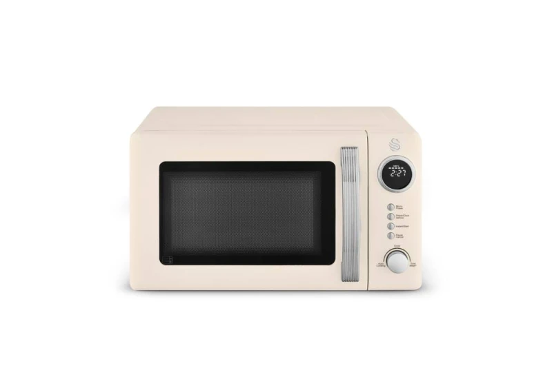 Image of Swan RetroRevive Digital Microwave in Cream Cream Unisex