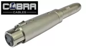 Image of XLR Female to 1/4 (6.35mm) Jack Socket Adapter