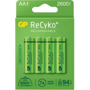 Image of GP GPRHC272C310 GP ReCyko 2600 AA card of 4