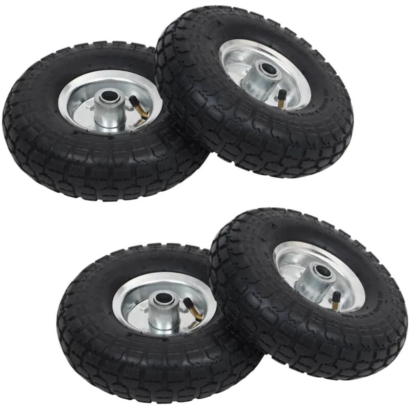 Image of VIDAXL Vidaxl - Sack Truck Wheels 4 pcs Rubber 4.10/3.50-4 (260x83) 8718475616245