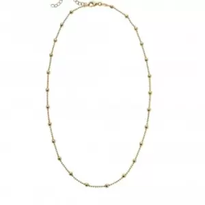Image of Sterling Silver Gold Plated Ball Extender Necklace N4387