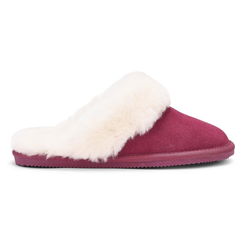 Image of Hotter Womens 'Candy' Slippers in Maroon Size: 5 Maroon Female 5