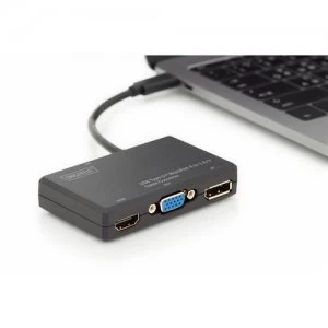 Image of Digitus DA-70848 notebook dock/port replicator Wired USB 3.2 Gen 1 (3.1 Gen 1) Type-C Black