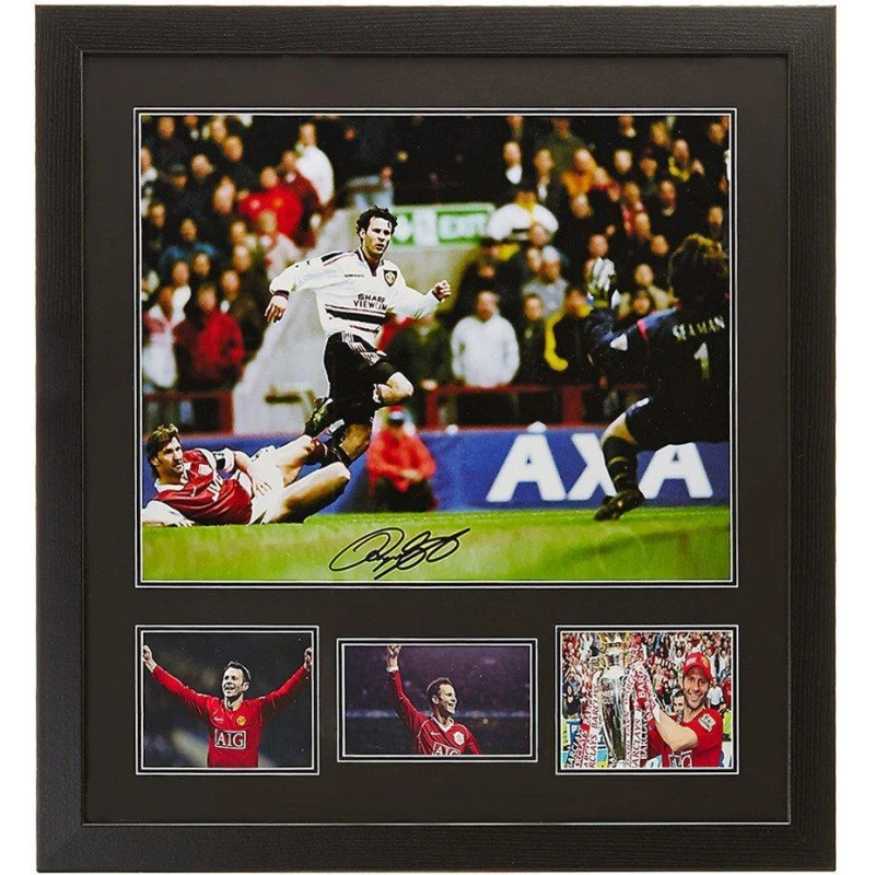 Image of AllStarSignings Ltd Ryan Giggs signed & framed Manchester United photo Red unisex One Size