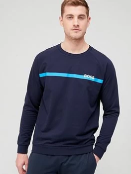 Image of BOSS Bodywear Authentic Lounge Sweatshirt - Navy Size M Men