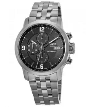 Image of Tissot PRC 200 Automatic Chronograph Black Dial Steel Mens Watch T055.427.11.057.00 T055.427.11.057.00