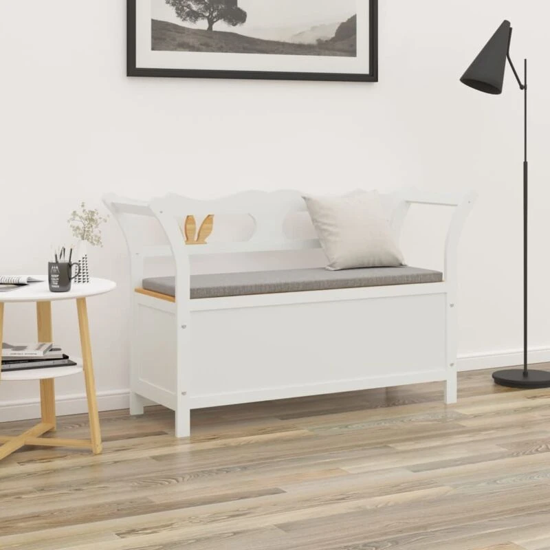 Image of VIDAXL Vidaxl - Bench White 107x45x75.5cm Solid Wood Fir 8720845675110