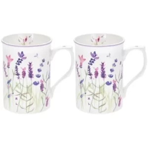 Image of Purple Lavender Box Mugs Set of 2