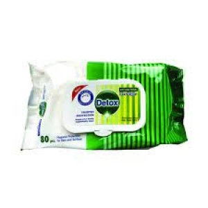 Image of Detox Antibacterial Wipes Pine Pack of 80 Detox 80 Pine