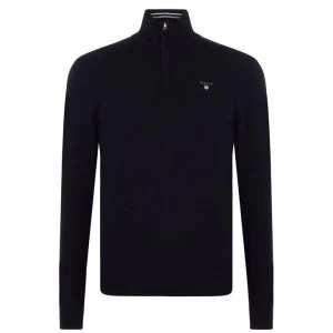 Image of Gant Gant Half Zip Jumper - Navy 410