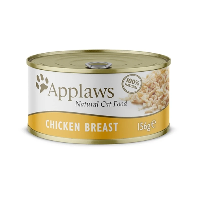 Image of Applaws Natural Chicken Breast Wet Cat Food Tin, 156g 13277AWUK