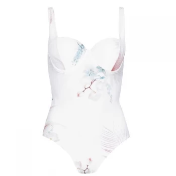 Image of Ted Baker Serene Panel Swimsuit - White