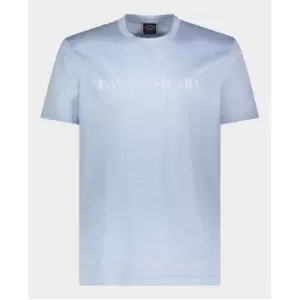 Image of Paul And Shark Knitted Logo T Shirt - Blue