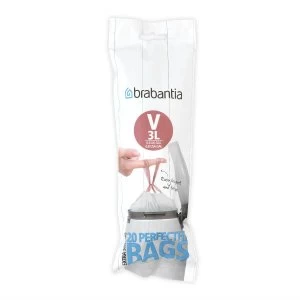 Image of Brabantia PerfectFit Code V 3L Bin Bags - Pack of 20