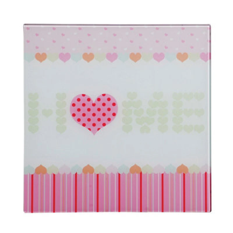 Image of Premier Housewares Home Glass Print Home Wall Decor Pink