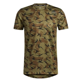 Image of adidas 3B Camo T Shirt Mens - Focus Olive