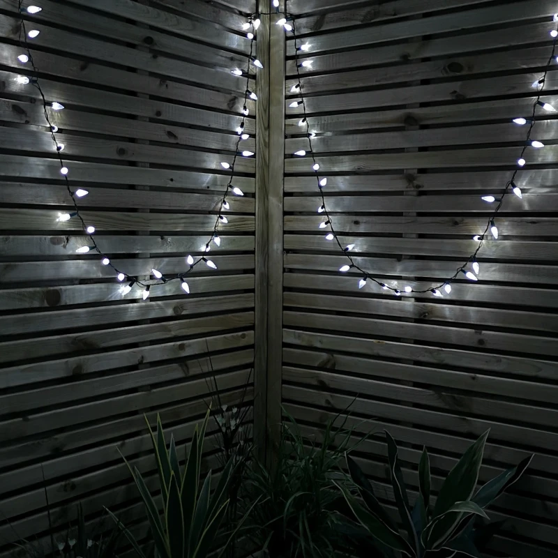 Image of 15m 300 LED Multi-action Pine Cone Christmas Lights in White