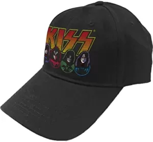 Image of KISS - Logo - Faces & Icons Mens Baseball Cap - Black