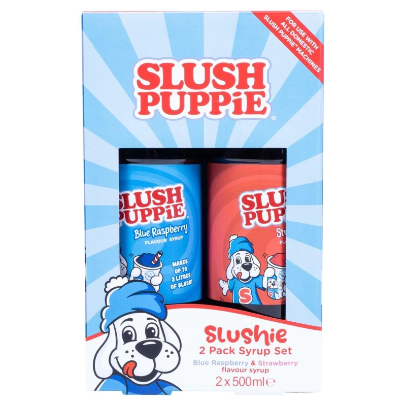 Image of Slush Puppie Original 2 Pack Syrup Set - Blueberry & Strawberry