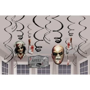 Image of Halloween Sinister Bloody Hanging Swirl Decorations