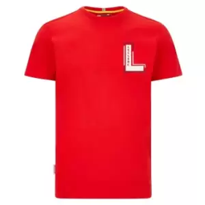 Image of 2021 Ferrari Charles Leclerc Driver Tee (Red)