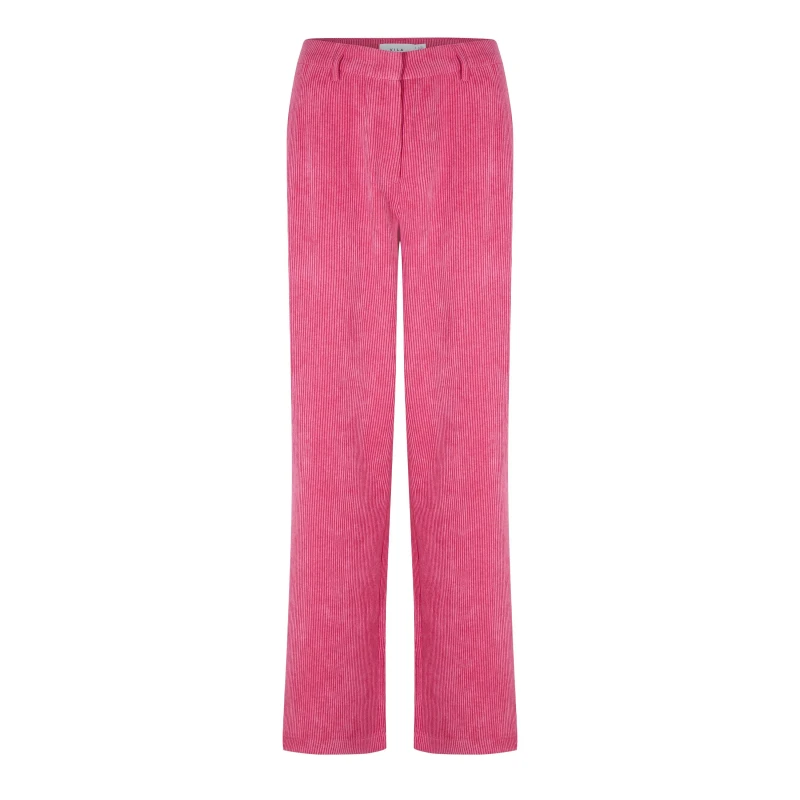 Image of Vila Rila High Waist Trousers - Pink Pink 8