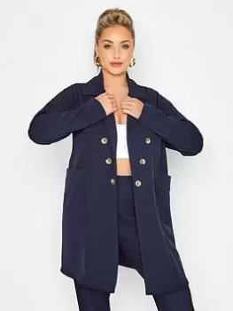 Image of Yours Button Front Blazer Navy, Size 28, Women