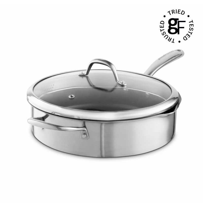 Image of GOOD FOOD BY TOWER 28cm Tri-Ply Multi-Pan with Lid silver-coloured ONE SIZE