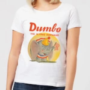 Image of Dumbo Flying Elephant Womens T-Shirt - White - 3XL