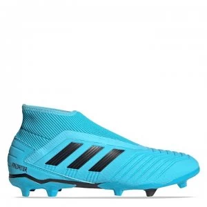 Image of adidas Predator 19.3 Laceless FG Football Boots - Cyan/Black
