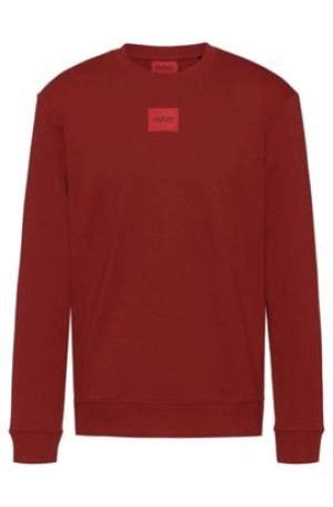Image of Hugo Boss Varsity Logo Sweatshirt Dark Red Size M Women