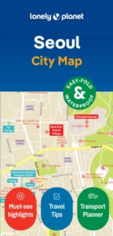 Image of Lonely Planet Seoul City Map : Durable, Waterproof, Easy-Fold Planning Map with Attractions & Walking Tours Sheet map, folded